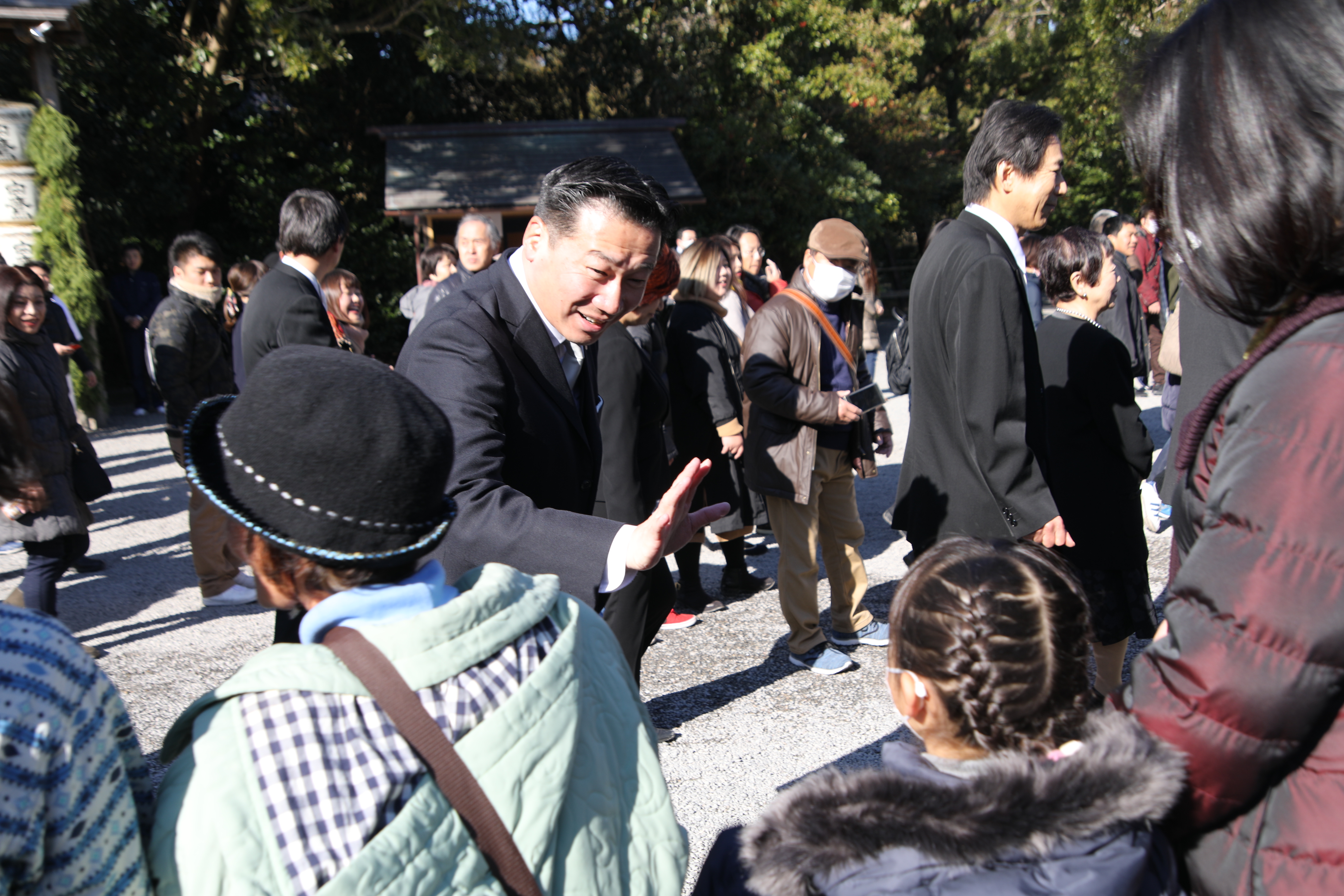 豊受大神宮（外宮）参拝後の参道にて